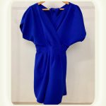 خرید لباس مجلسی اورال کوتاه آبی کاربنی