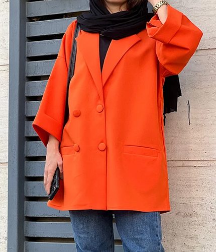 قیمت خرید مدل مانتو کتی نارنجی